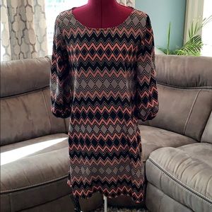 Chevron Print Dress